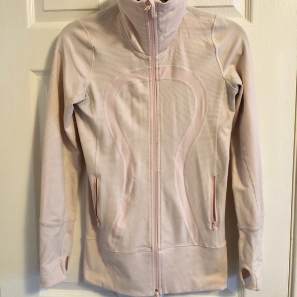 lululemon athletica Jackets & Blazers - Lululemon Running Jacket in Light Pink Stripes
